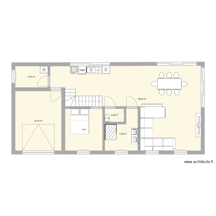 rdc maison. Plan de 0 pièce et 0 m2