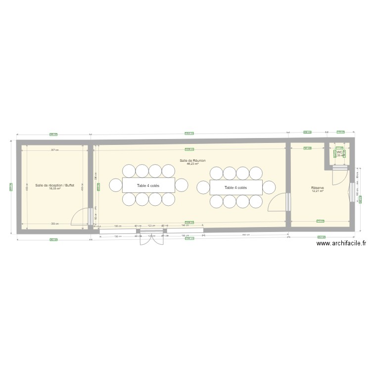 Plan local salle de réunion. Plan de 0 pièce et 0 m2