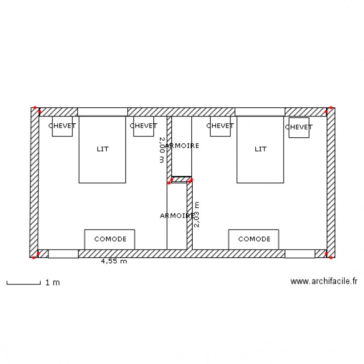 double change separation phonique. Plan de 0 pièce et 0 m2