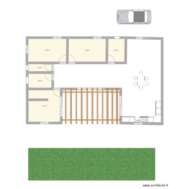 projet construction terrain maman. Plan de 0 pièce et 0 m2