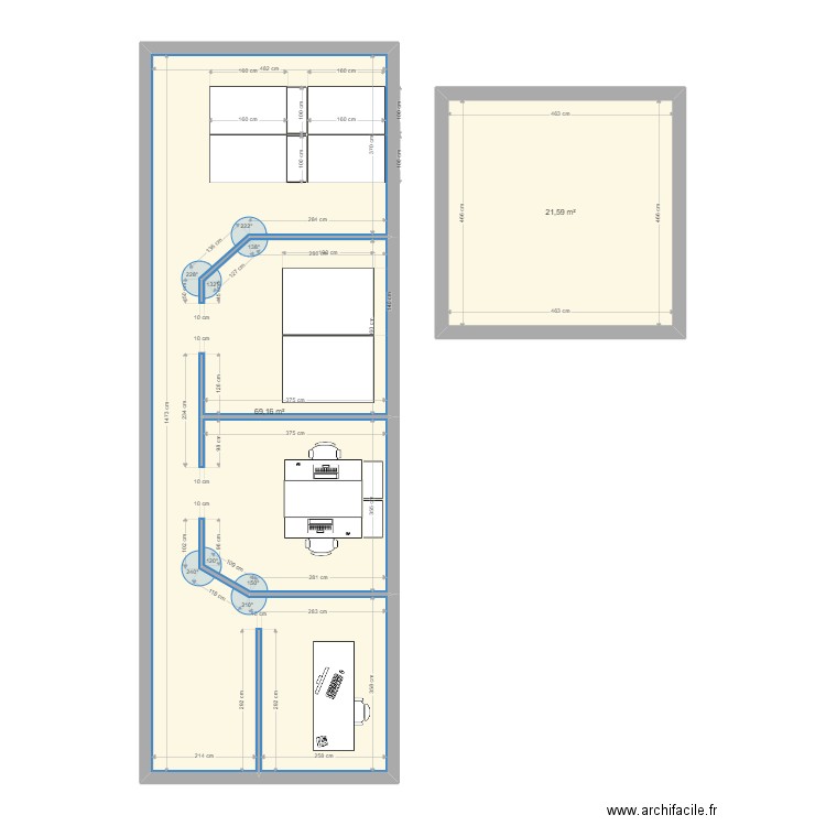 BUREAUX RDC. Plan de 0 pièce et 0 m2