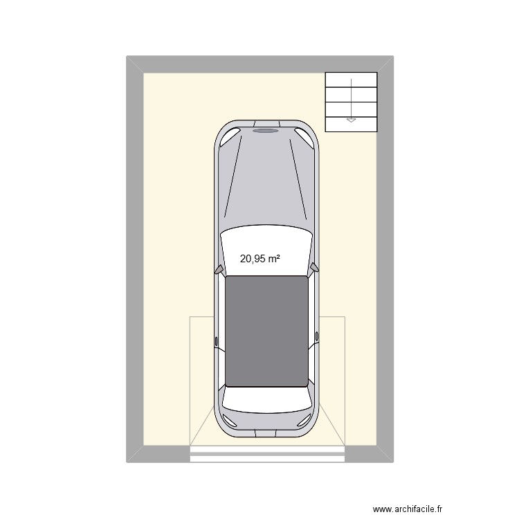 test12. Plan de 1 pièce et 21 m2