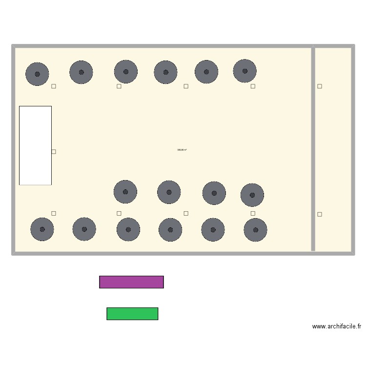 DDB SALLE. Plan de 1 pièce et 400 m2