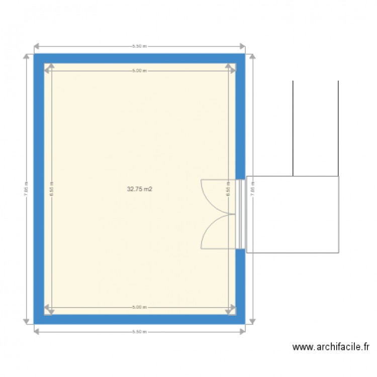 arrier. Plan de 0 pièce et 0 m2