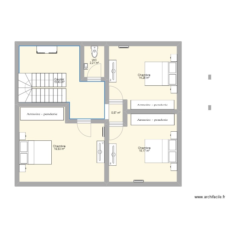 plan étage masion verjux. Plan de 0 pièce et 0 m2