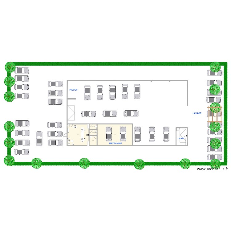 garage callian. Plan de 5 pièces et 103 m2