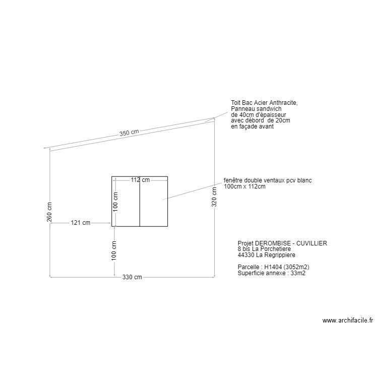 plan chalet coté droit. Plan de 0 pièce et 0 m2