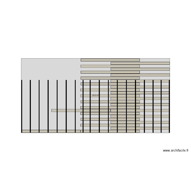 TERRASSE COMPO. Plan de 1 pièce et 25 m2