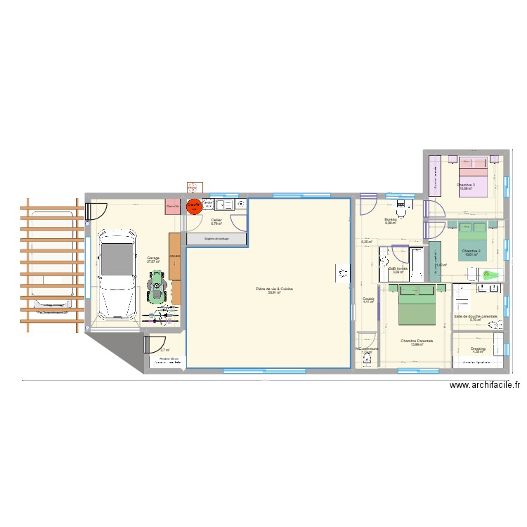 Maison_Ploubezre_V3. Plan de 15 pièces et 198 m2