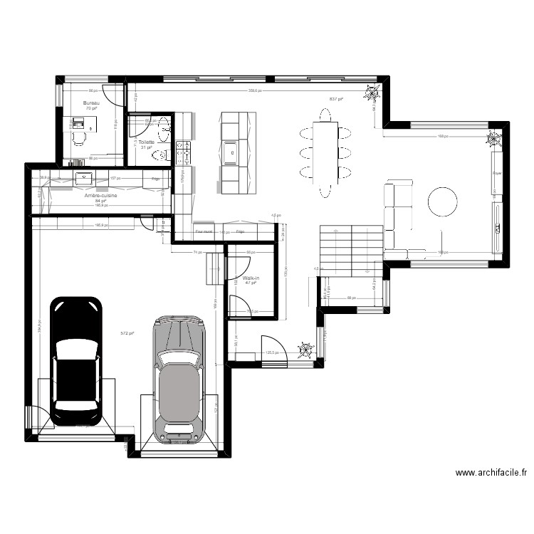 VIB ARCHITECTURE 149 RDC 2. Plan de 6 pièces et 153 m2