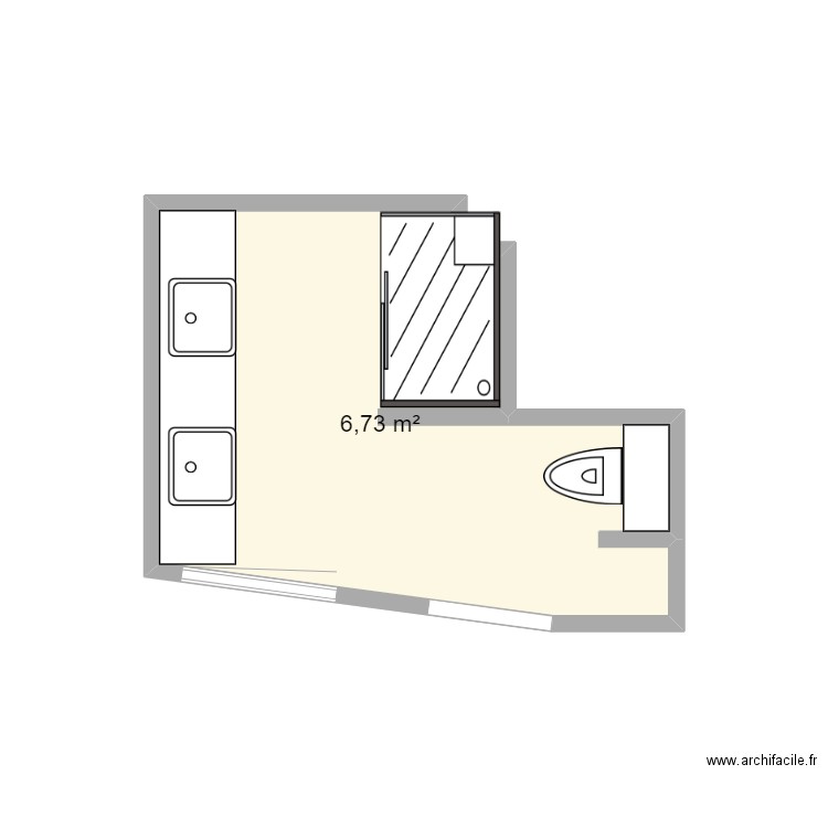 SDB1 JAIZKIBEL. Plan de 1 pièce et 7 m2