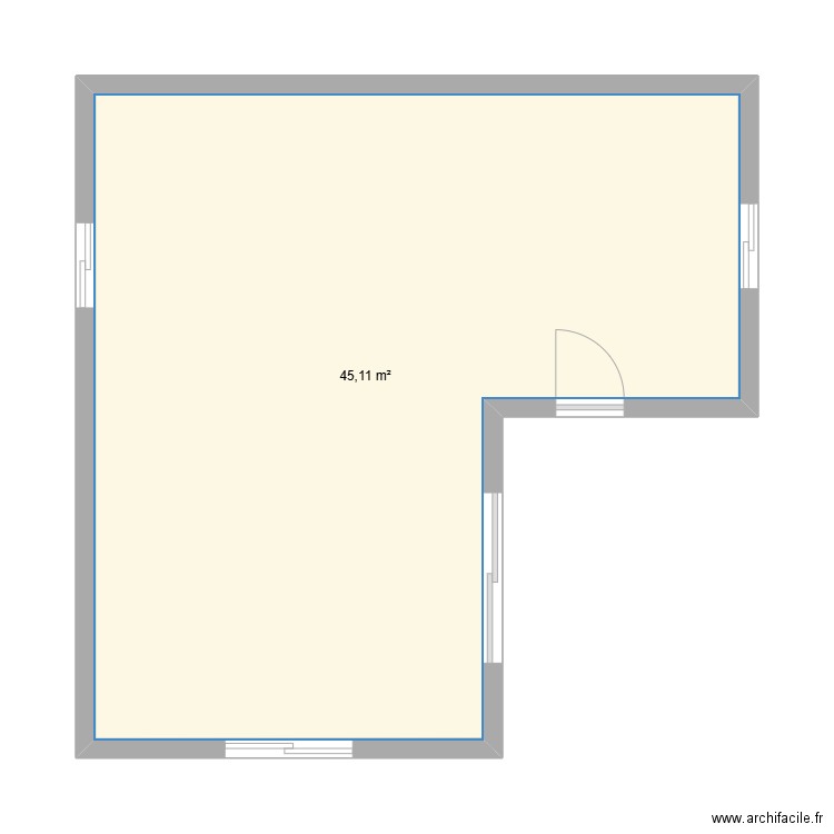 Ambohimiadana. Plan de 1 pièce et 45 m2