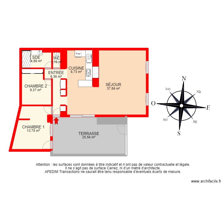 BI23053 -. Plan de 13 pièces et 110 m2