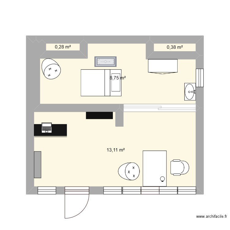 Institut Graine De Soins. Plan de 4 pièces et 23 m2