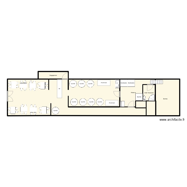 Oui. Plan de 5 pièces et 116 m2