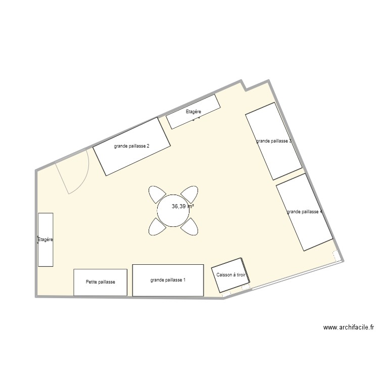 Stdenis3. Plan de 1 pièce et 36 m2