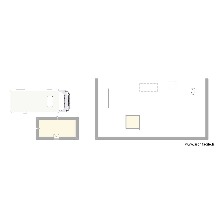 essai cv. Plan de 2 pièces et 8 m2