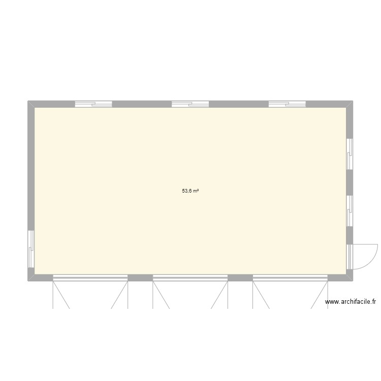 Garage. Plan de 1 pièce et 54 m2