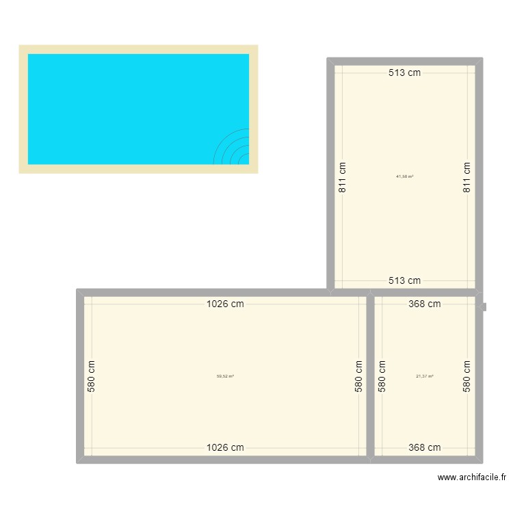 maison . Plan de 3 pièces et 122 m2