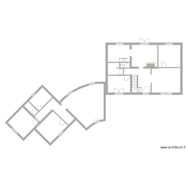 borgo. Plan de 5 pièces et 151 m2