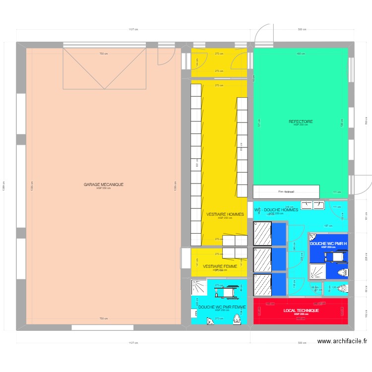 ATELIER . Plan de 11 pièces et 195 m2