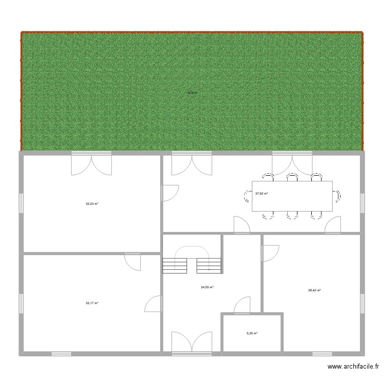 Septembre Rouge - Edwin Fisher. Plan de 6 pièces et 161 m2