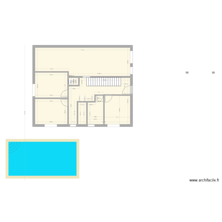 Chalet Ville. Plan de 6 pièces et 115 m2