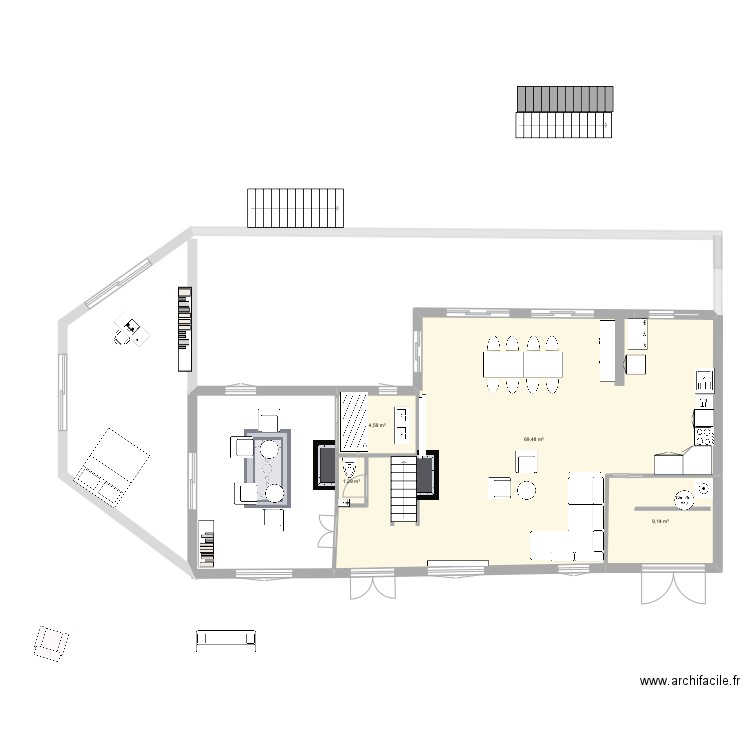 ctb3. Plan de 4 pièces et 85 m2