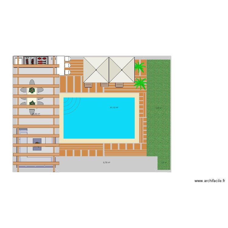 PROJET 3. Plan de 3 pièces et 94 m2