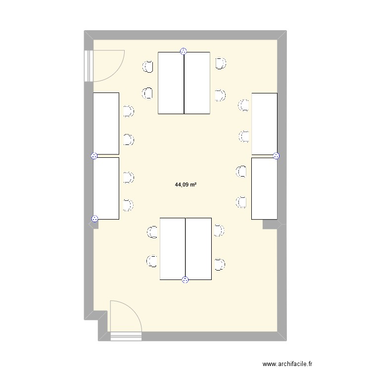 tp robotique sae. Plan de 1 pièce et 44 m2