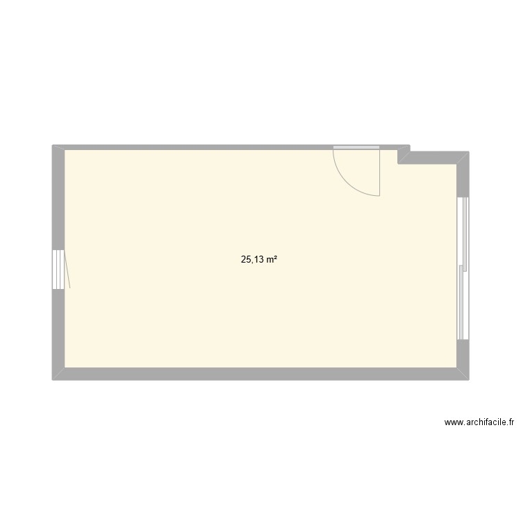 Plan Atelier Hautefage v3. Plan de 2 pièces et 46 m2