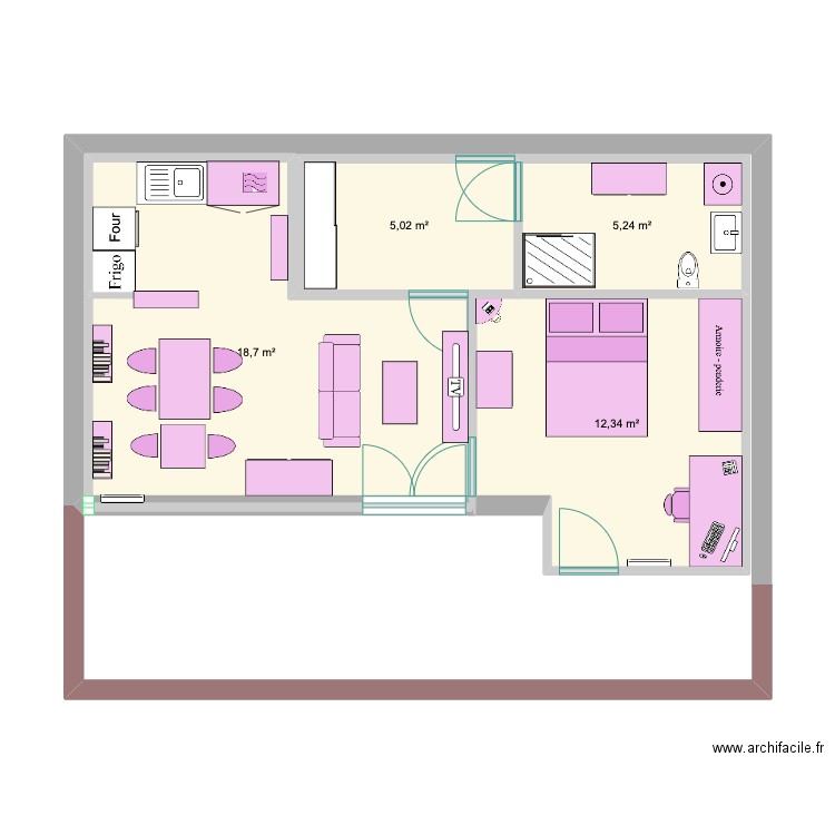 NEW HOME PACE. Plan de 4 pièces et 41 m2