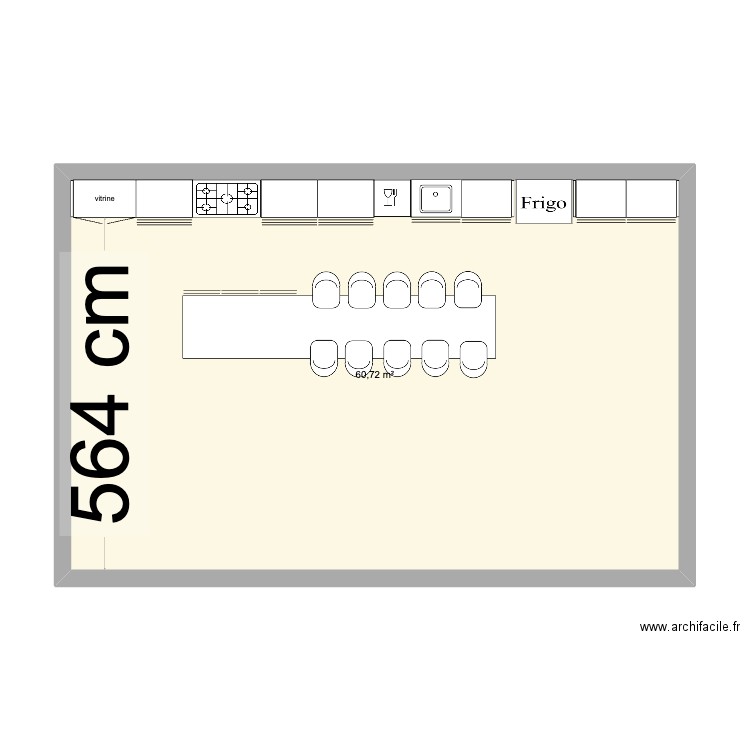 cuisine Jean . Plan de 1 pièce et 61 m2