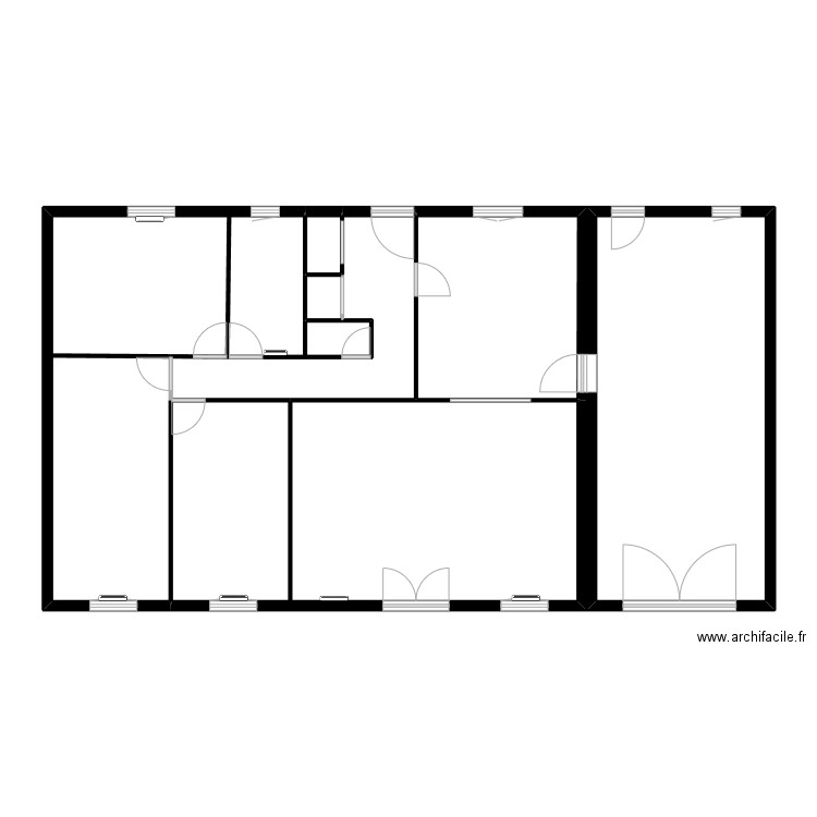 plan maison1. Plan de 6 pièces et 119 m2