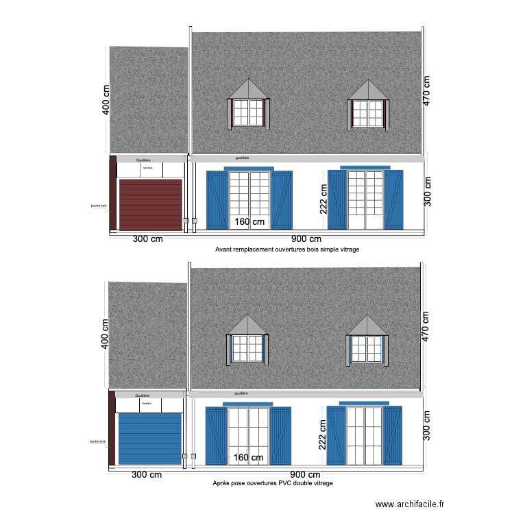 ty len façade EST. Plan de 0 pièce et 0 m2