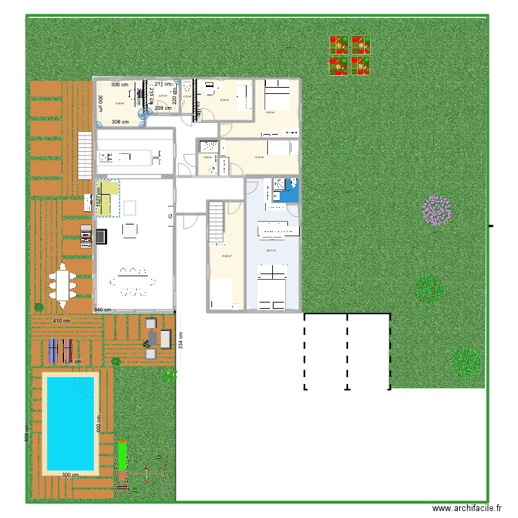 plan hésingue  cuisine intrieur. Plan de 11 pièces et 1018 m2