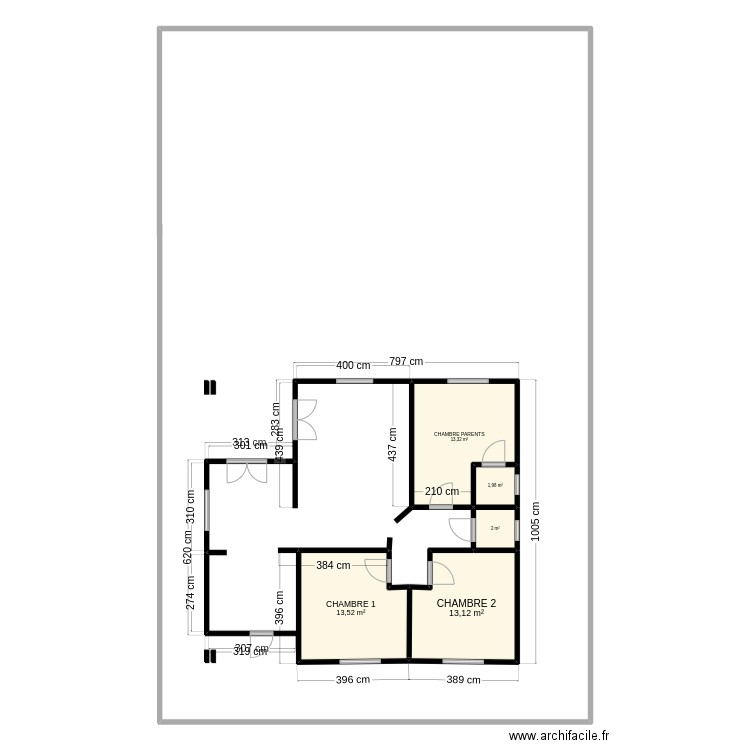 maison camile comas shungu. Plan de 5 pièces et 44 m2