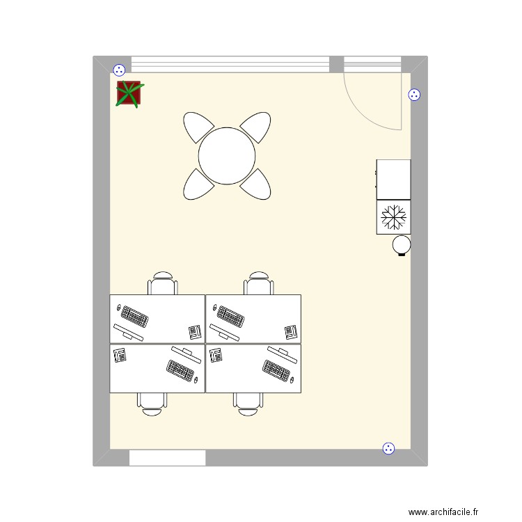 Bureau La Tourelle View. Plan de 1 pièce et 28 m2