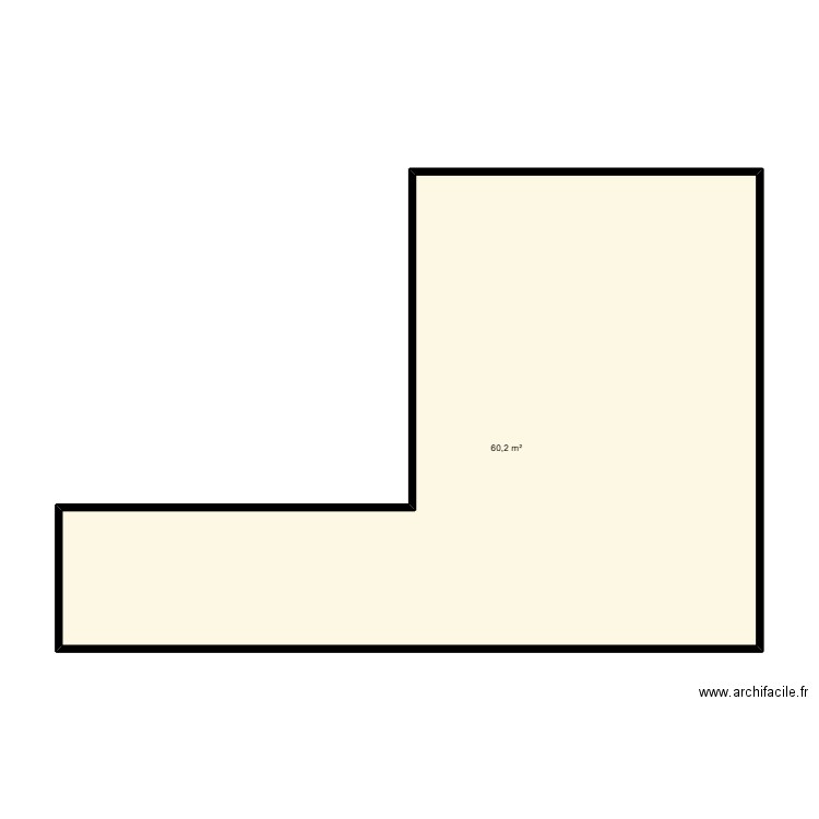 cas pratique 3. Plan de 1 pièce et 60 m2