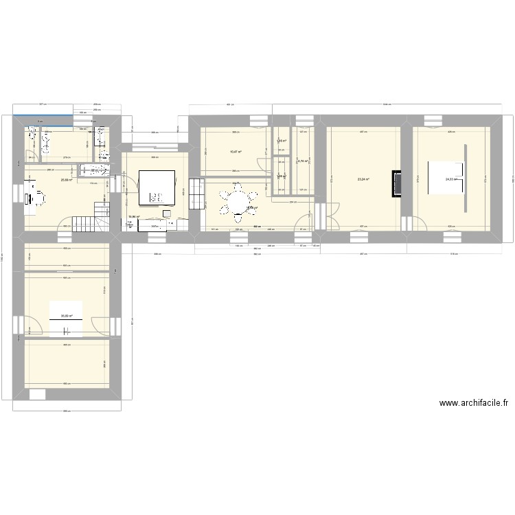 maison 4. Plan de 10 pièces et 160 m2