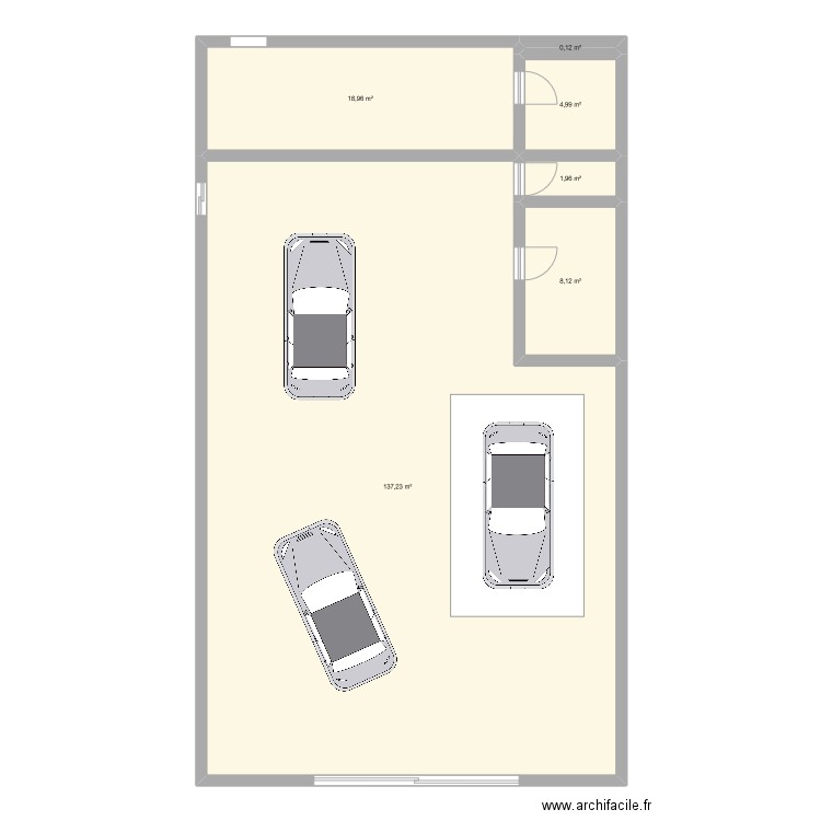 garage avord. Plan de 6 pièces et 171 m2