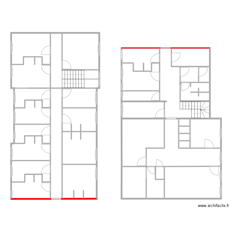 Hamoir Etage. Plan de 35 pièces et 219 m2