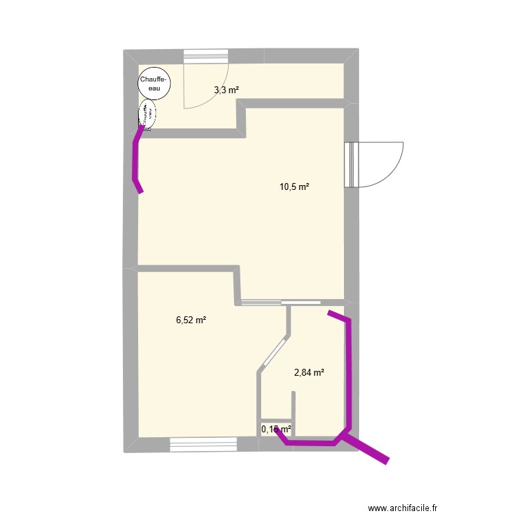 fadom11 réseau plomb2. Plan de 5 pièces et 23 m2