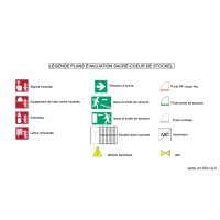 Légende plans évacuation Sacré-Coeur de Stockel 