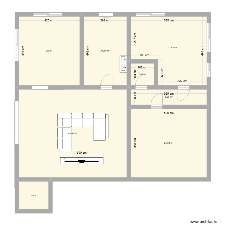 house. Plan de 8 pièces et 138 m2