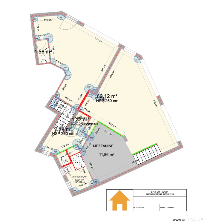 LODGE. Plan de 5 pièces et 85 m2