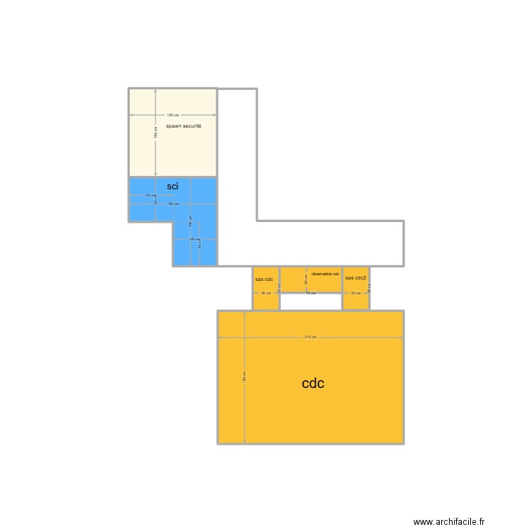 etage 2 scp roleplay. Plan de 6 pièces et 5 m2