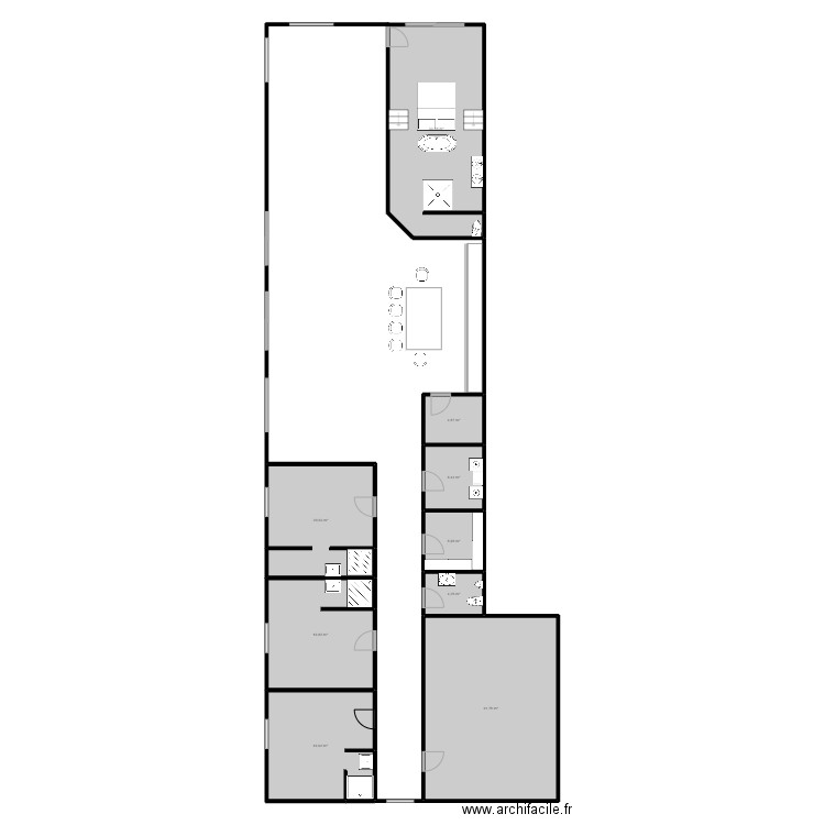 maison. Plan de 9 pièces et 156 m2