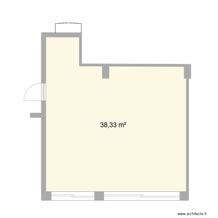 appart acc 2. Plan de 1 pièce et 38 m2