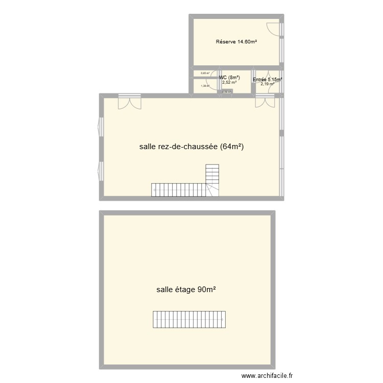 médiathèque connantre. Plan de 8 pièces et 185 m2